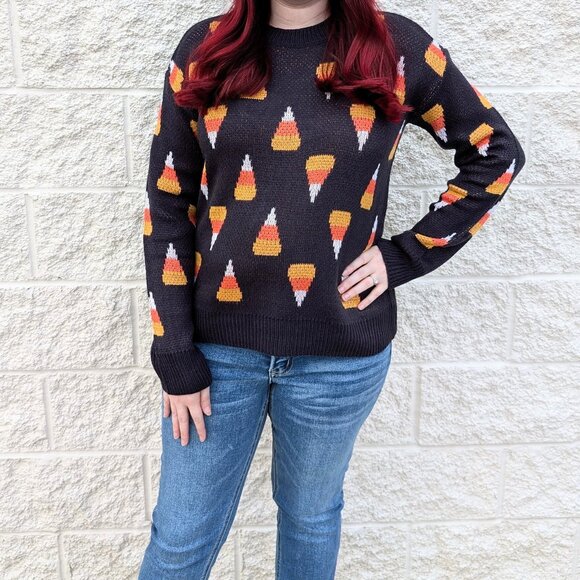 Women's Candy Corn Sweater Staccato Size Large - Picture 1 of 3